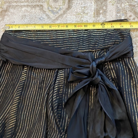 Milly Silk Metallic Flounce Mini Skirt - Picture 9 of 11
